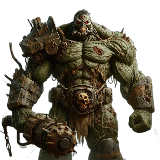 concept art, fantasy art, green, large, green-skinned, humanoid, creature, metallic transparent PNG cut-out