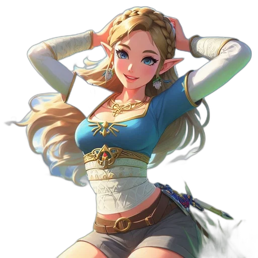 staff, crown, dress, sword, fantasy art, concept art, pixel art, anime transparent PNG cut-out