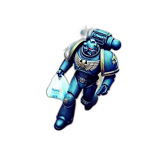 robot, weapon, staff, creature, concept art, pixel art, 3d render, vaporwave transparent PNG cut-out