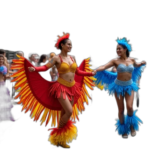 staff, group, people, dancing, street, one, woman, foreground transparent PNG cut-out