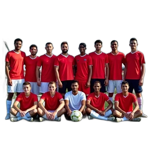 staff, group, people, posing, photo, soccer, field, standing transparent PNG cut-out