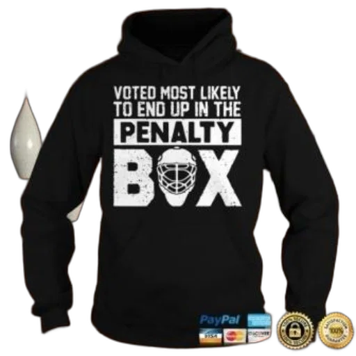 black, hoodie, text, voted, most, likely, end, penalty transparent PNG cut-out