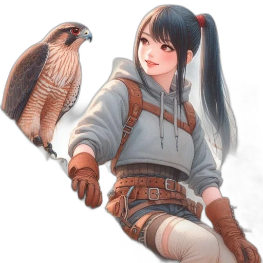 staff, animal, weapon, sword, fantasy art, anime, concept art, oil painting transparent PNG cut-out