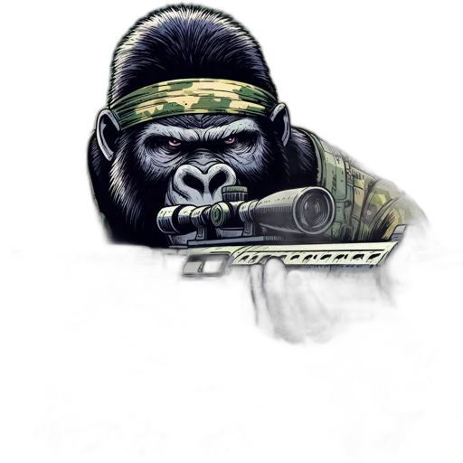 animal, weapon, mask, concept art, photorealistic, comic book art, fantasy art, anthropomorphized transparent PNG cut-out