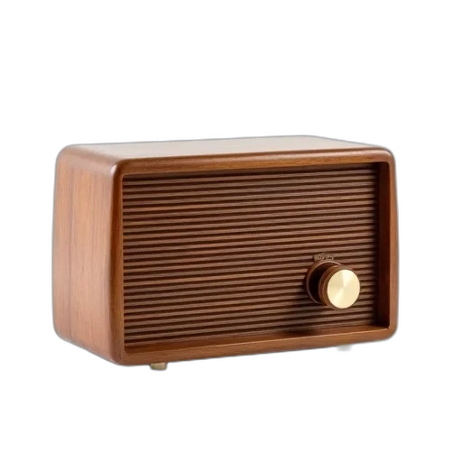 brown, wooden, radio, simple, design, single, control, knob transparent PNG cut-out