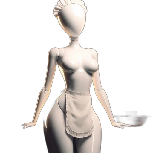 dress, robot, face, mask, 3d render, concept art, photorealistic, cartoon transparent PNG cut-out