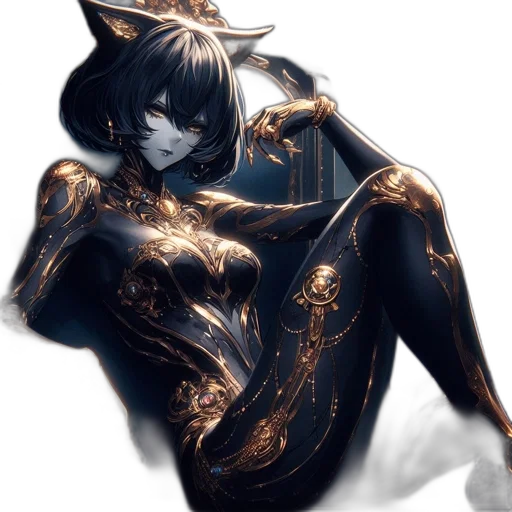 jewelry, mask, dress, dragon, fantasy art, concept art, cyberpunk, comic book art transparent PNG cut-out