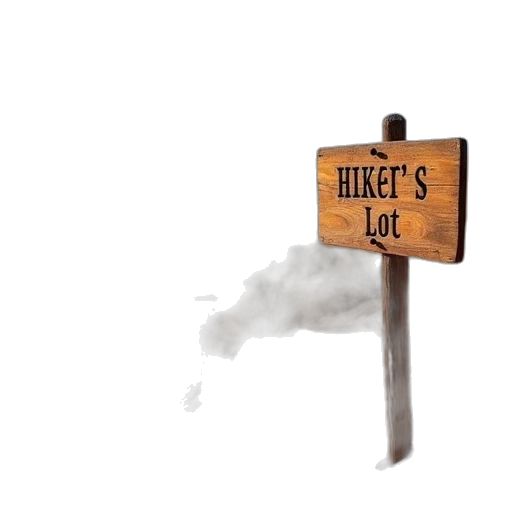 staff, jacket, 3d render, fog, snow, wooden, sign, saying transparent PNG cut-out