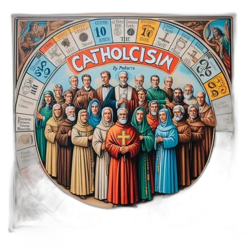 circular, board, game, titled, catholicism, parker, features, religious transparent PNG cut-out