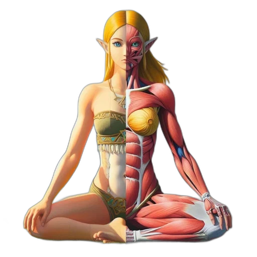 jewelry, concept art, 3d render, fantasy art, comic book art, anime-styled, woman, shown transparent PNG cut-out