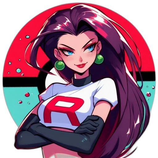 staff, robot, pixel art, anime, cartoon, concept art, red, animated transparent PNG cut-out