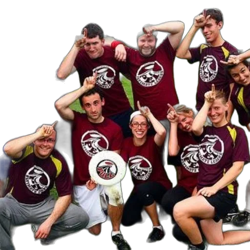 staff, group, people, wearing, maroon, yellow, shirts, white transparent PNG cut-out