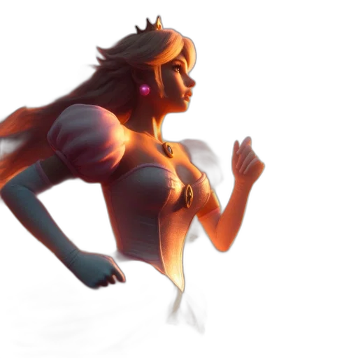 crown, concept art, 3d render, fantasy art, comic book art, golden, animated, female transparent PNG cut-out