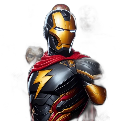 comic book art, concept art, fantasy art, 3d render, various, iron, man, masks transparent PNG cut-out