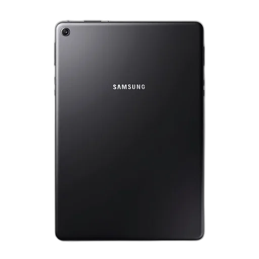 black, samsung, tablet, white, logo, back, displayed, against transparent PNG cut-out