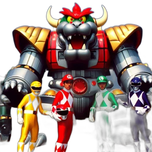 robot, concept art, 3d render, four, individuals, superhero, outfits, face transparent PNG cut-out