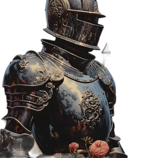 robot, sword, crown, staff, concept art, photorealistic, 3d render, fantasy art transparent PNG cut-out