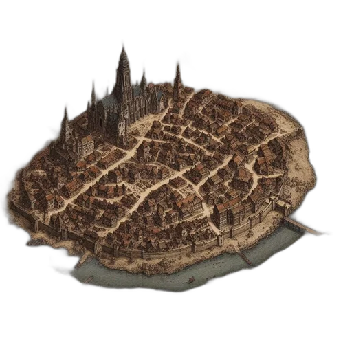 crown, jacket, building, food, 3d render, concept art, fantasy art, photorealistic transparent PNG cut-out