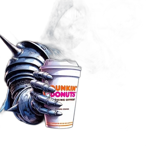 food, weapon, creature, crown, vaporwave, concept art, photorealistic, 3d render transparent PNG cut-out