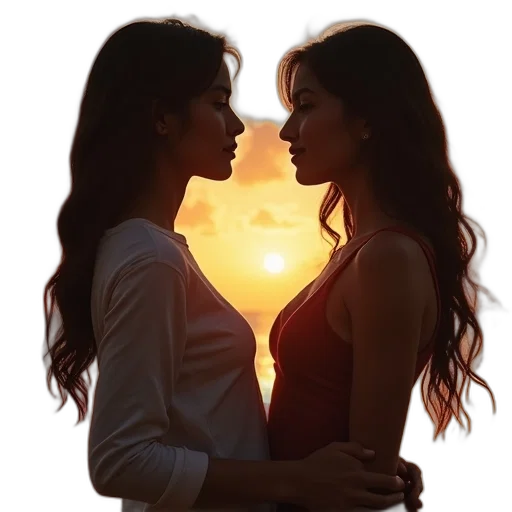 photorealistic, oil painting, 3d render, concept art, sunset, fire, neon lights, sachan transparent PNG cut-out