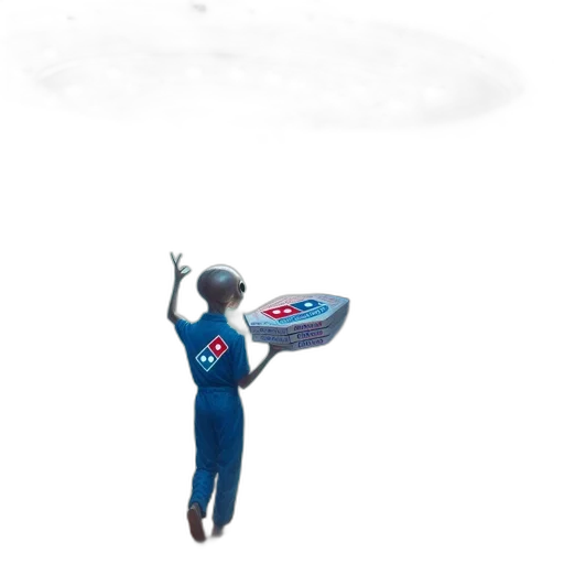 umbrella, staff, jacket, robot, concept art, 3d render, pixel art, fantasy art transparent PNG cut-out