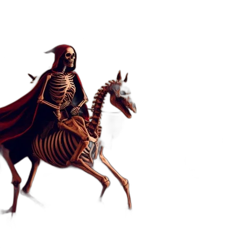 concept art, fantasy art, pixel art, comic book art, against, stormy, sky, riderless transparent PNG cut-out