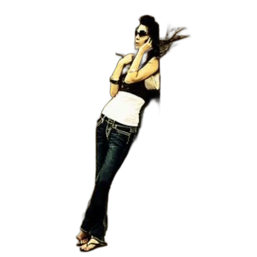 staff, concept art, photorealistic, 3d render, pixel art, stylish, woman, jeans transparent PNG cut-out