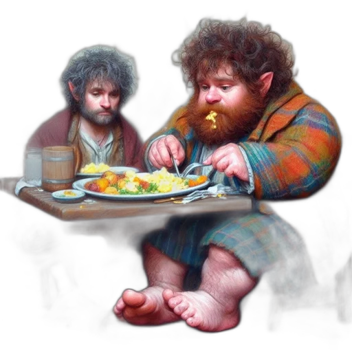 food, concept art, fantasy art, photorealistic, watercolor, fire, two, fantasy transparent PNG cut-out