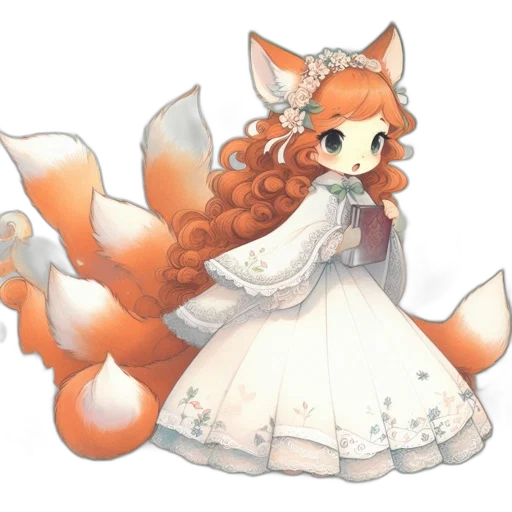staff, dress, animal, creature, concept art, fantasy art, pixel art, anime transparent PNG cut-out