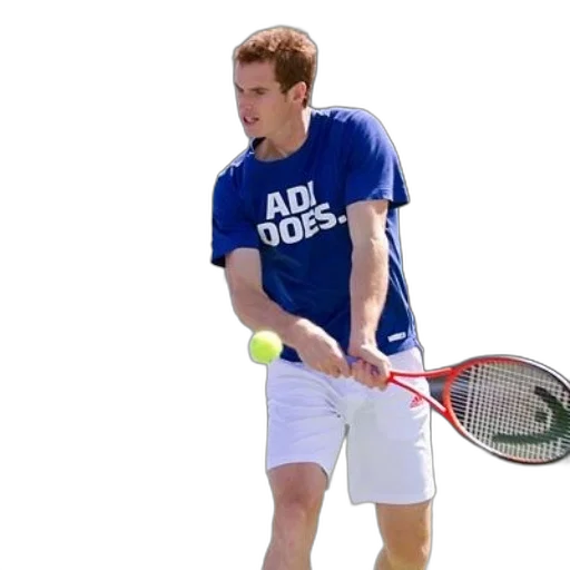 man, blue, shirt, text, adi, does, playing, tennis transparent PNG cut-out