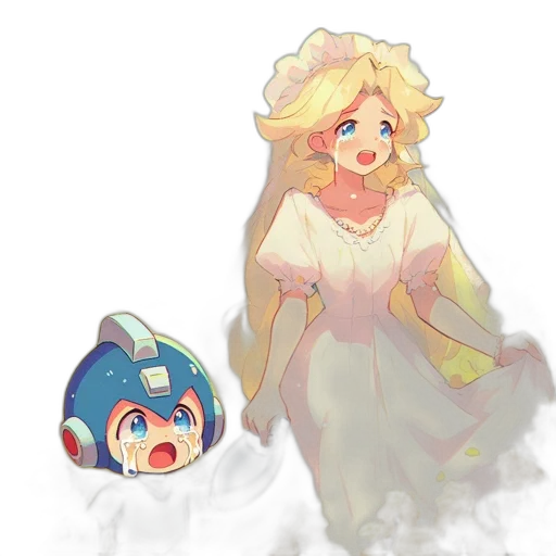 dress, crown, watercolor, concept art, pixel art, anime, underwater, snow transparent PNG cut-out