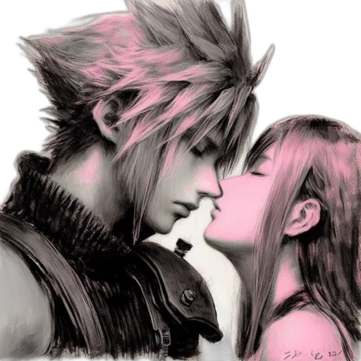 photorealistic, fantasy art, concept art, pencil sketch, two, characters, share, intimate transparent PNG cut-out