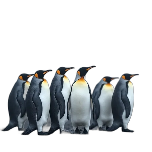 staff, animal, 3d render, concept art, pixel art, snow, monochrome, group transparent PNG cut-out