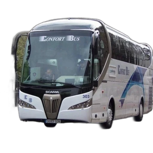 car, 3d render, photorealistic, white, bus, word, confort, driving transparent PNG cut-out