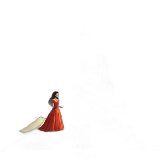dress, sword, crown, jewelry, concept art, 3d render, pixel art, fantasy art transparent PNG cut-out