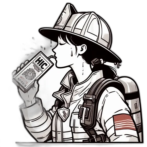 comic book art, concept art, cartoon, cyberpunk, fire, illustration, features, woman transparent PNG cut-out