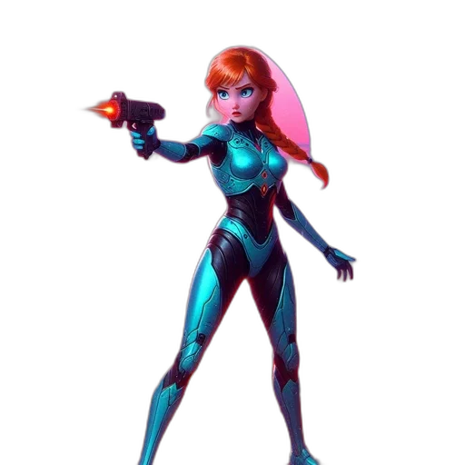 robot, weapon, staff, concept art, 3d render, comic book art, cartoon, outer space transparent PNG cut-out
