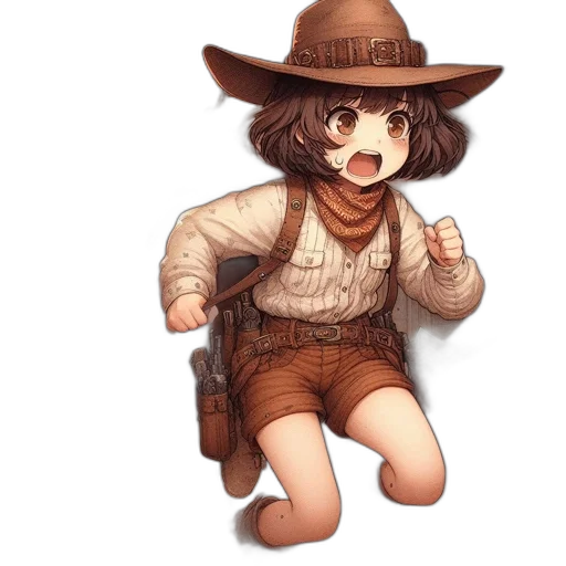 hat, staff, weapon, animal, pixel art, anime, concept art, watercolor transparent PNG cut-out