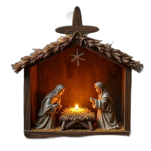 fire, christmas, manger, scene transparent PNG cut-out