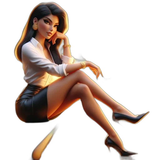 staff, dress, jewelry, concept art, photorealistic, 3d render, fantasy art, neon lights transparent PNG cut-out