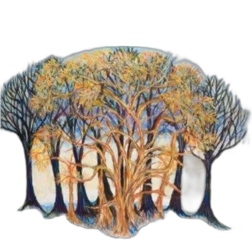 tree, crown, mask, jewelry, watercolor, oil painting, concept art, photorealistic transparent PNG cut-out