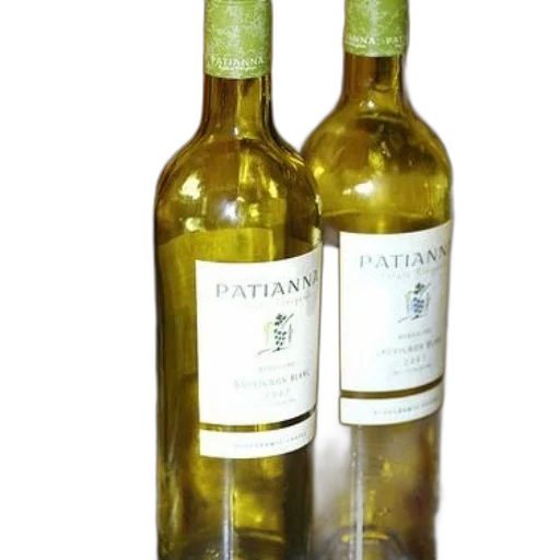 bottle, two, bottles, patianna, wine, sit, next, each transparent PNG cut-out