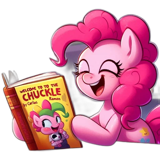 creature, food, concept art, 3d render, two, animated, ponies, interact transparent PNG cut-out