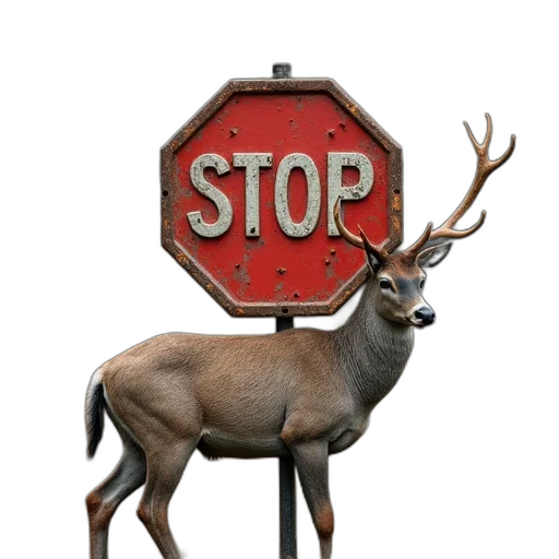 animal, 3d render, concept art, photorealistic, metal, tin, sign, says transparent PNG cut-out