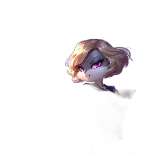 staff, hair, creature, mask, concept art, pixel art, 3d render, anime transparent PNG cut-out