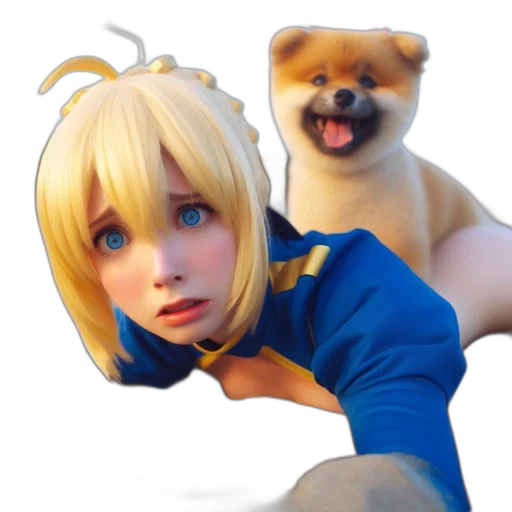 animal, creature, staff, concept art, 3d render, anime, photorealistic, blue transparent PNG cut-out
