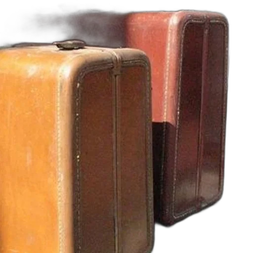 furniture, jacket, shoes, 3d render, earth tones, two, vintage, suitcases transparent PNG cut-out