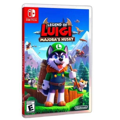 animal, 3d render, concept art, nintendo, switch, game, legend, luigi transparent PNG cut-out
