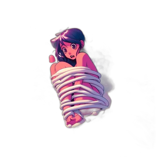 umbrella, dress, jacket, creature, concept art, pixel art, comic book art, anime transparent PNG cut-out