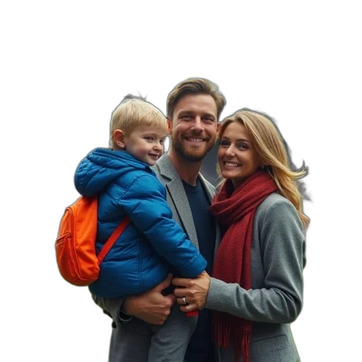 jacket, staff, face, umbrella, man, woman, holding, young transparent PNG cut-out